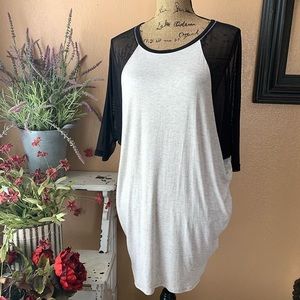 Silence & Noise Mesh Sleeve Tunic